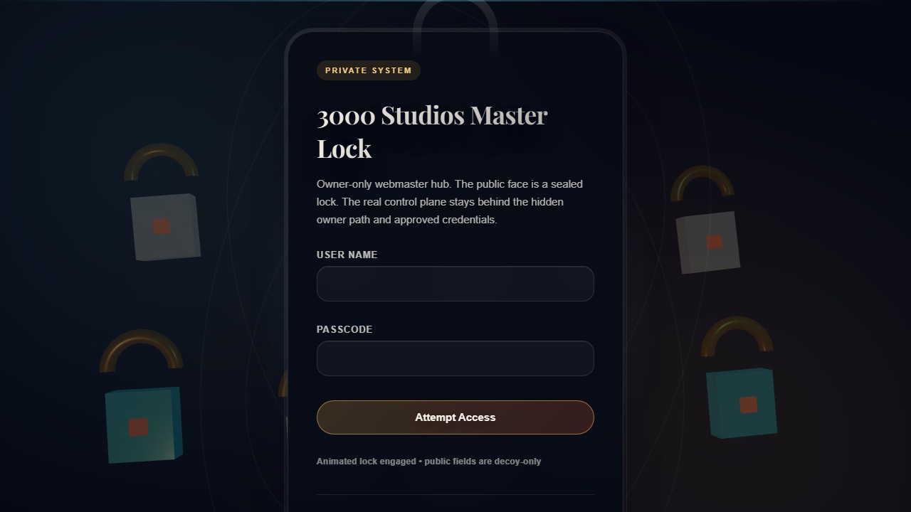 3000 Studios website preview