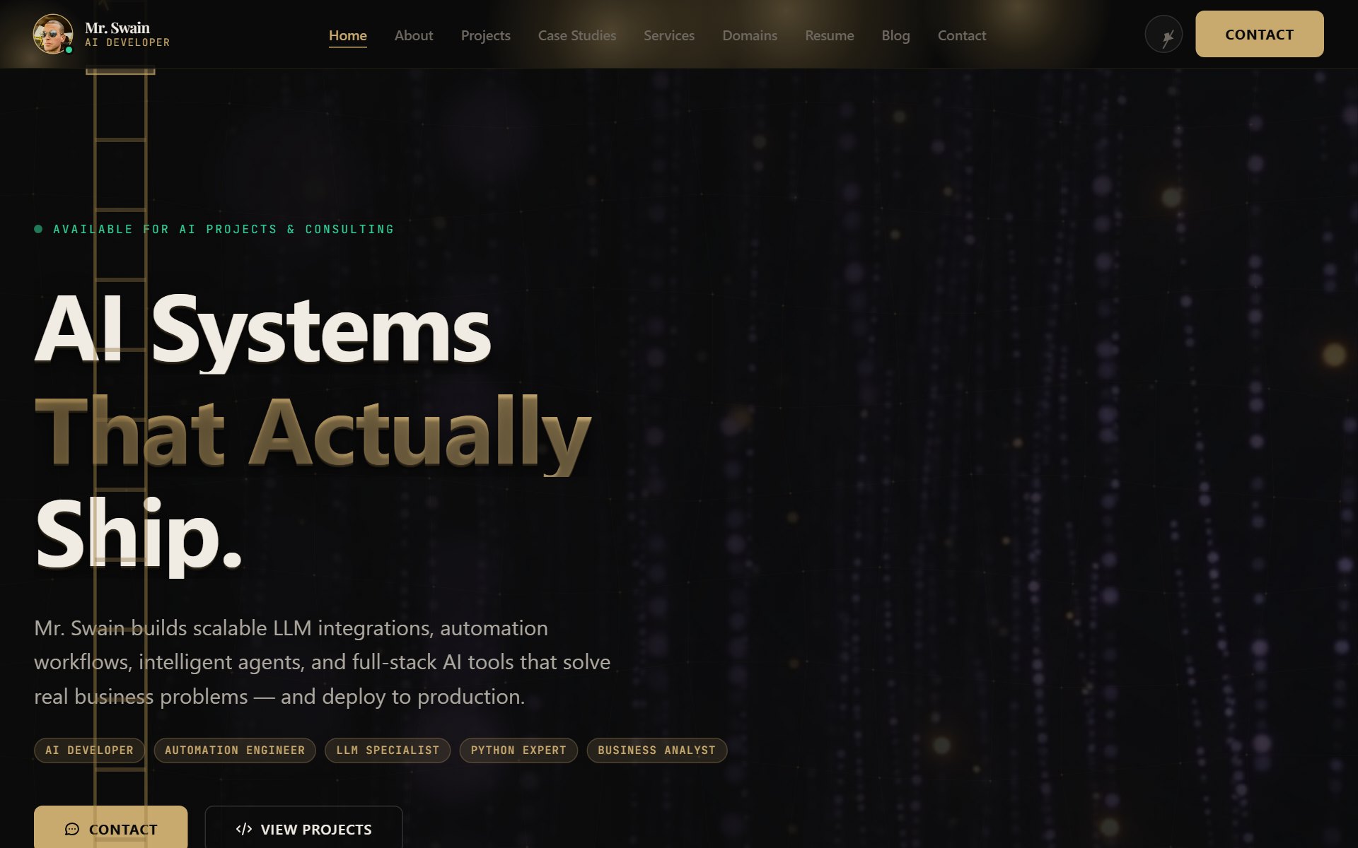Swain.pro website preview