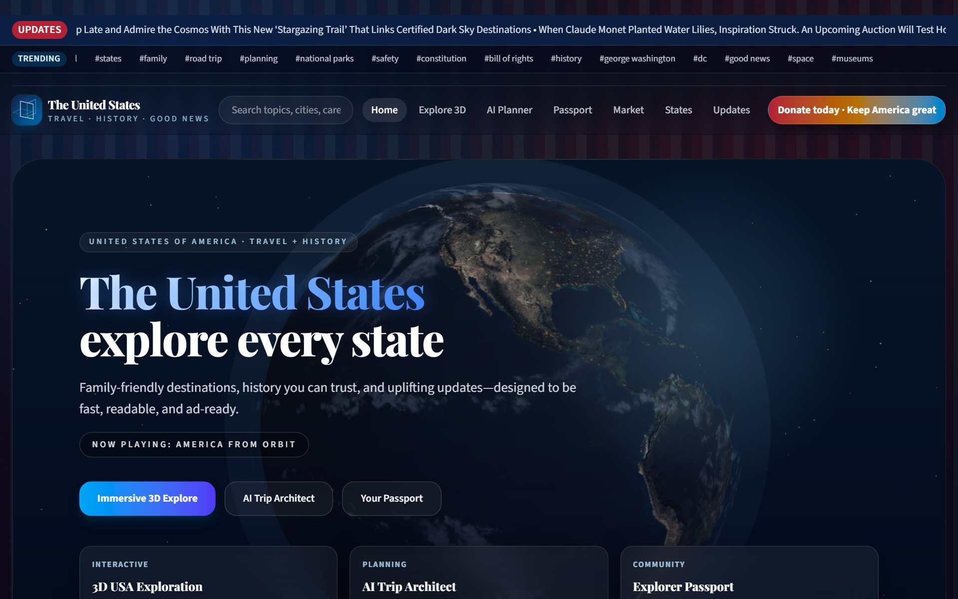 TheUnitedStates.site website preview